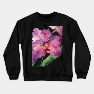 Purple Phalaenopsis Orchid Crewneck Sweatshirt